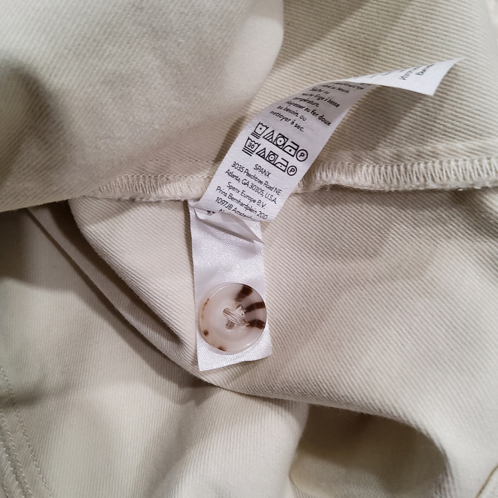 SPANX Stretch Twill Utility Button-Down Mini Dress Size L - Picture 12 of 12